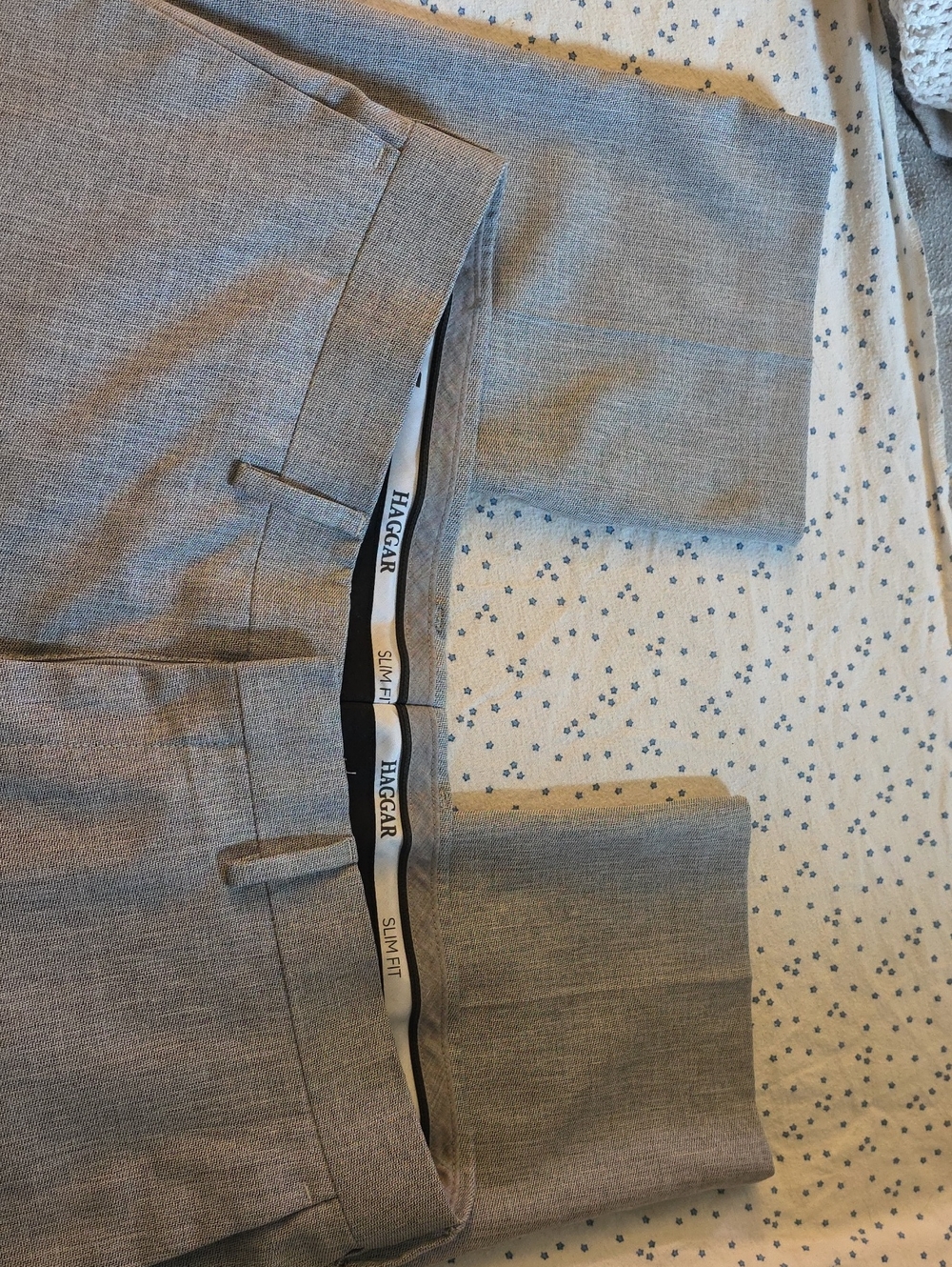 Haggar Light Gray Slim Dress Pants